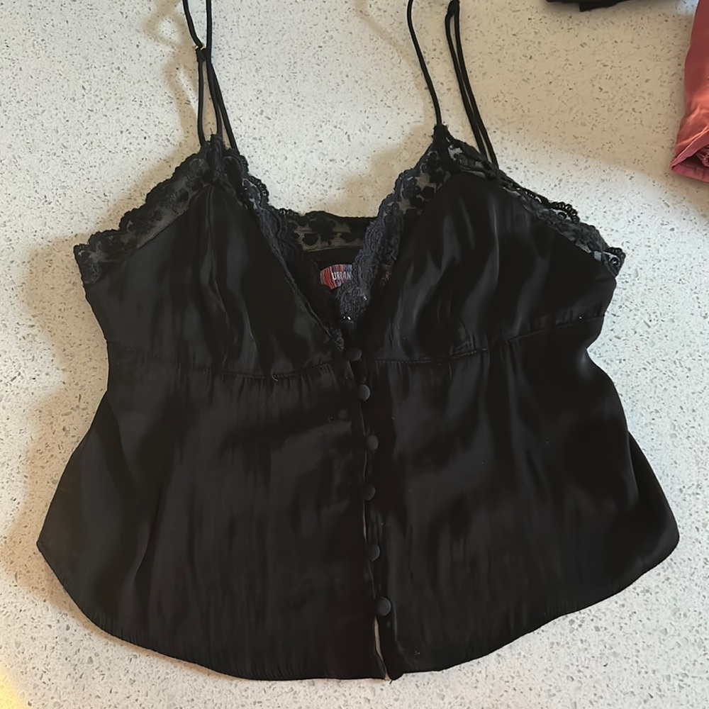 Satin urban outfitters tank